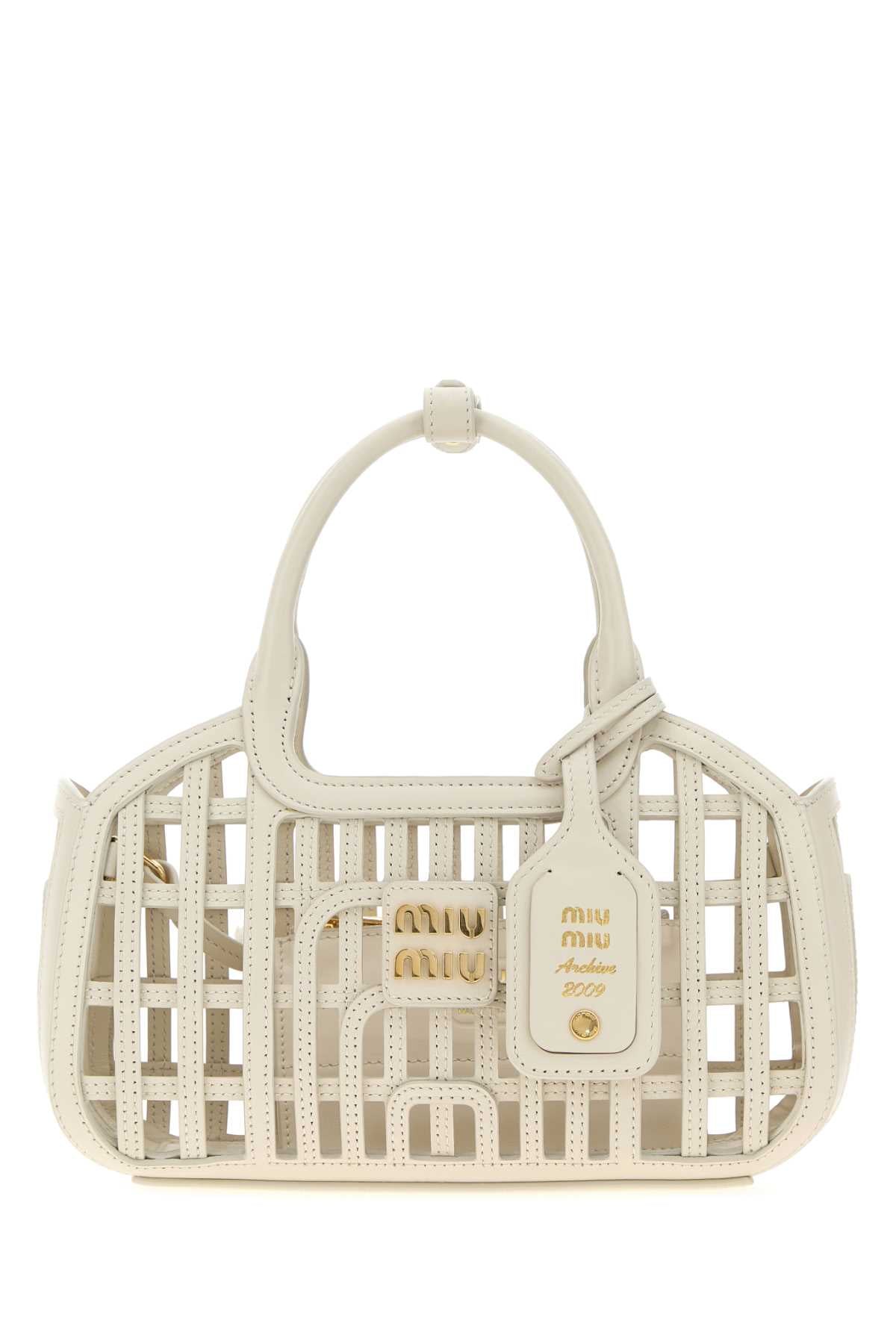 Miu Miu A Shoulder Bag — Beige Calf Leather
