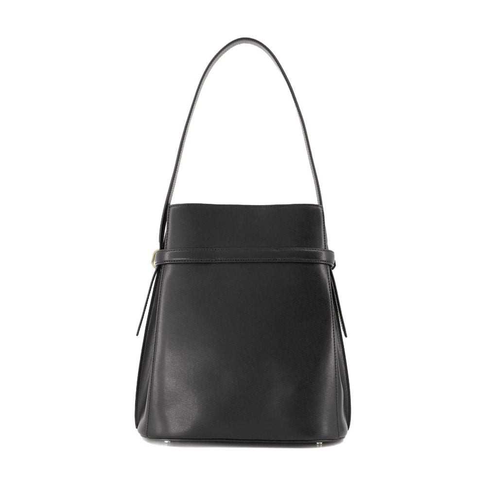 Toteme Belted Cowhide Bucket Bag — Black