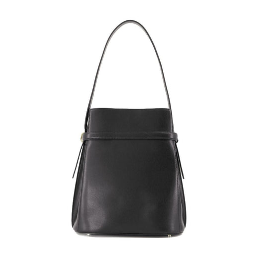 Toteme Belted Cowhide Bucket Bag — Black