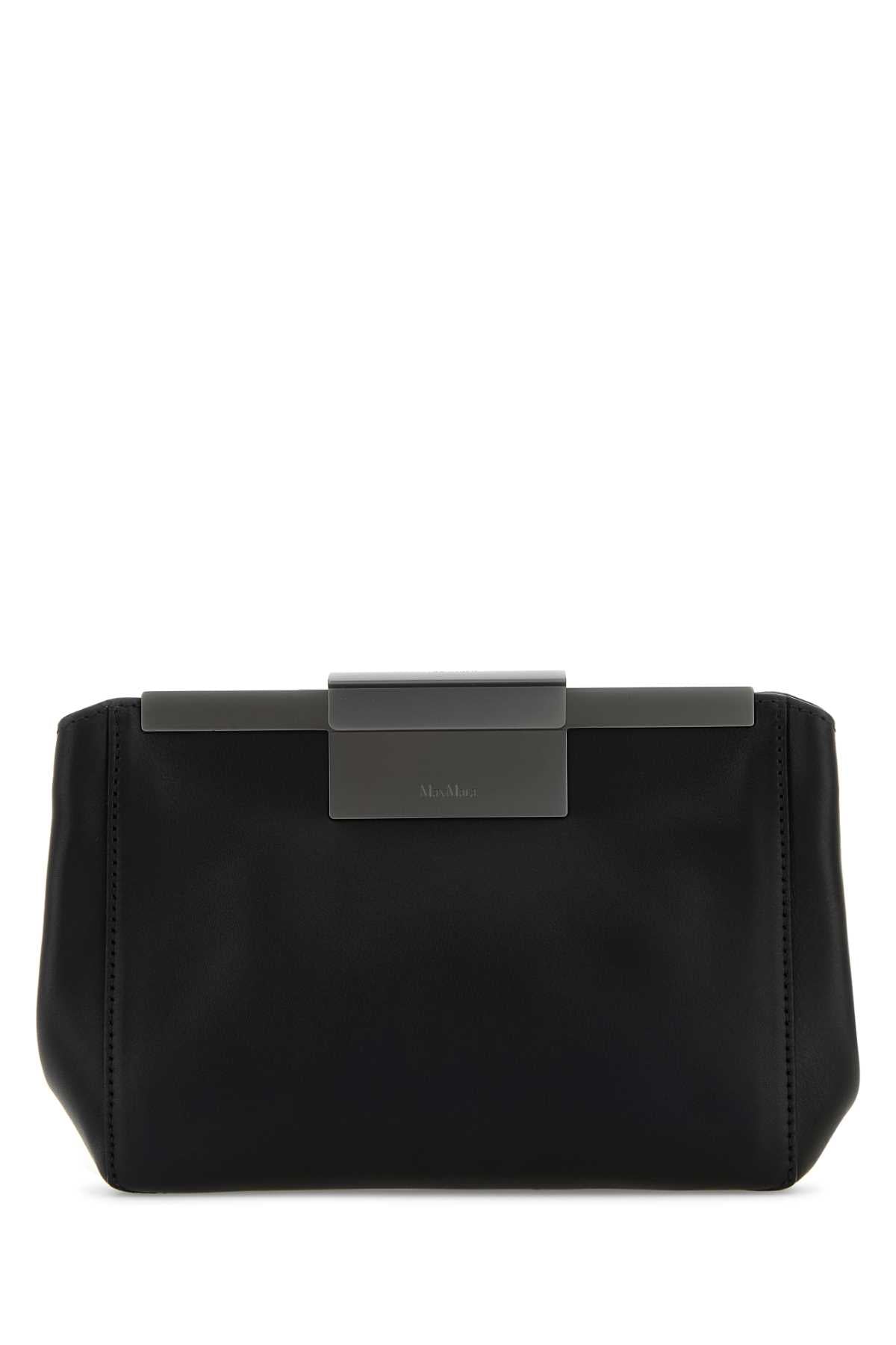 Max Mara Leather Belt Bag — Black
