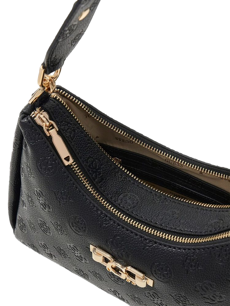 Guess Anise Shoulder Bag — Black Polyurethane