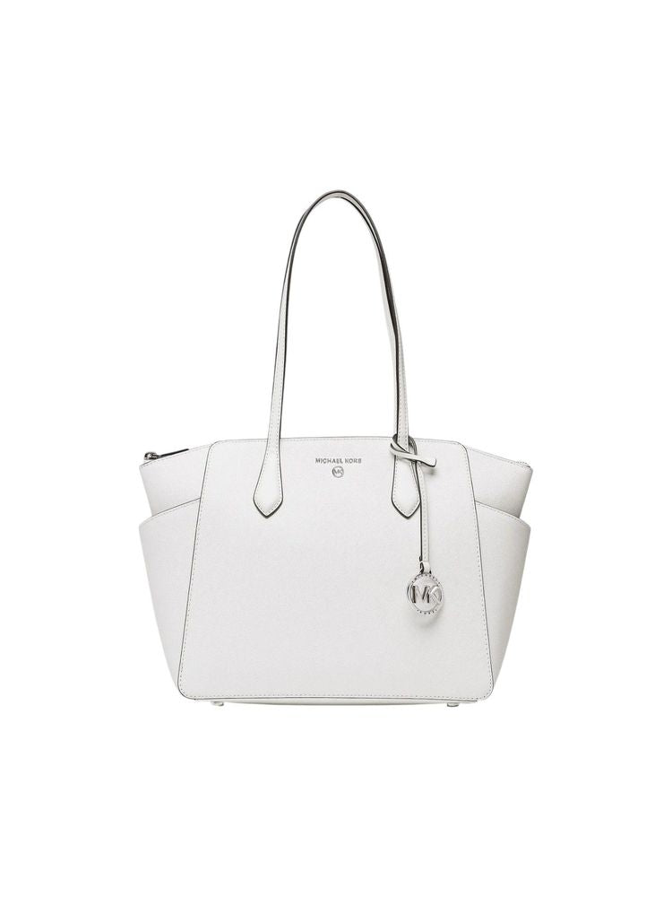 Michael Kors Marilyn Tote Bag — White Leather