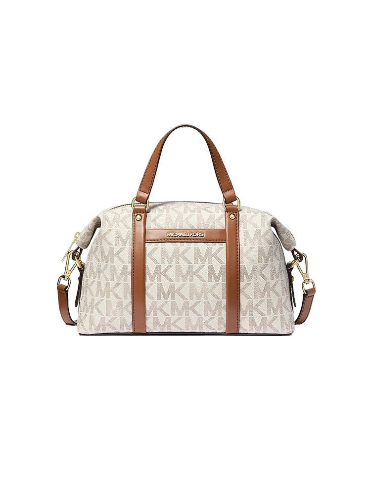 Michael Kors Signature Logo Coated Canvas Shoulder Bag — Beige 89.coated