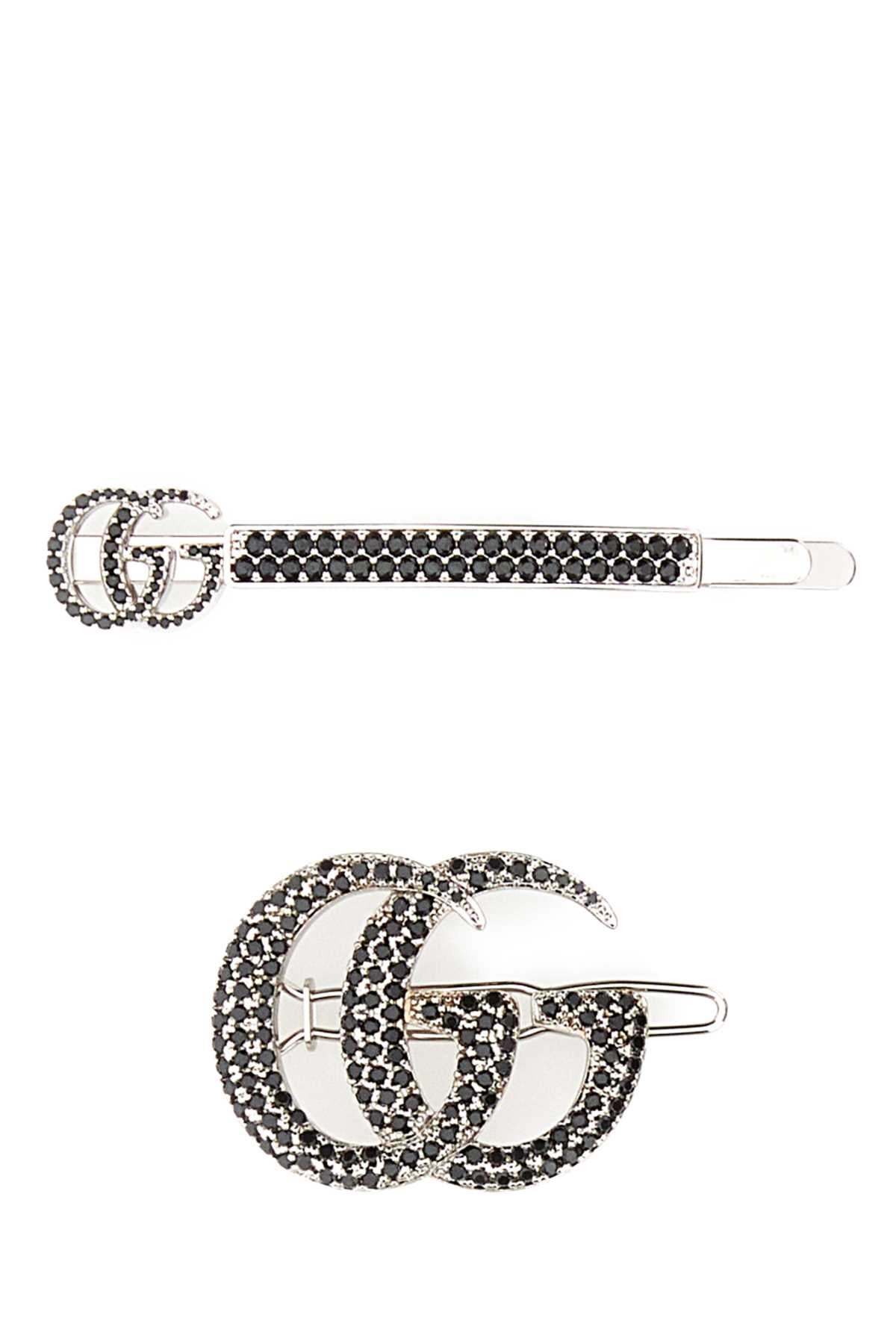 Gucci Marmont Hair Clips Set — Silver Pins Claws &