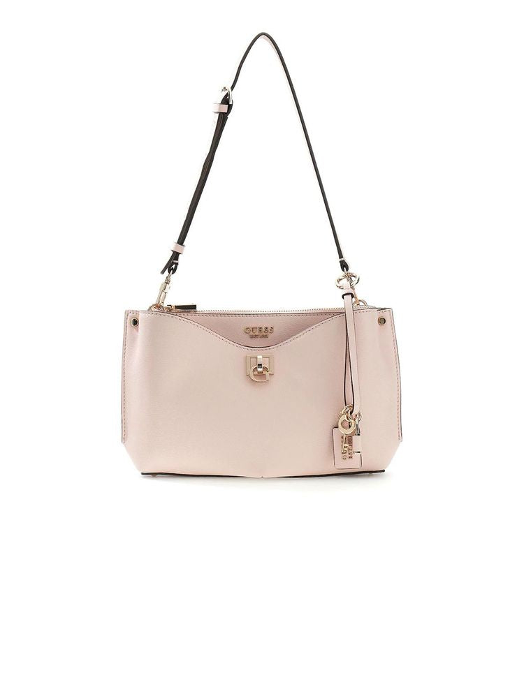 Guess Polyurethane Shoulder Bag — Pink
