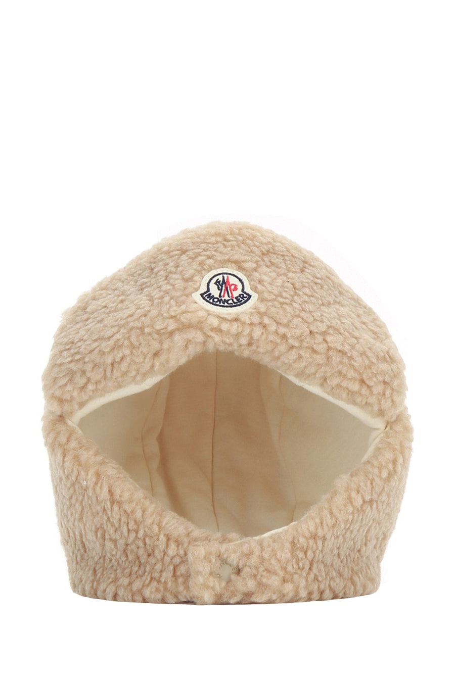 Moncler Jr Hat Textured Wool Winter — Beige