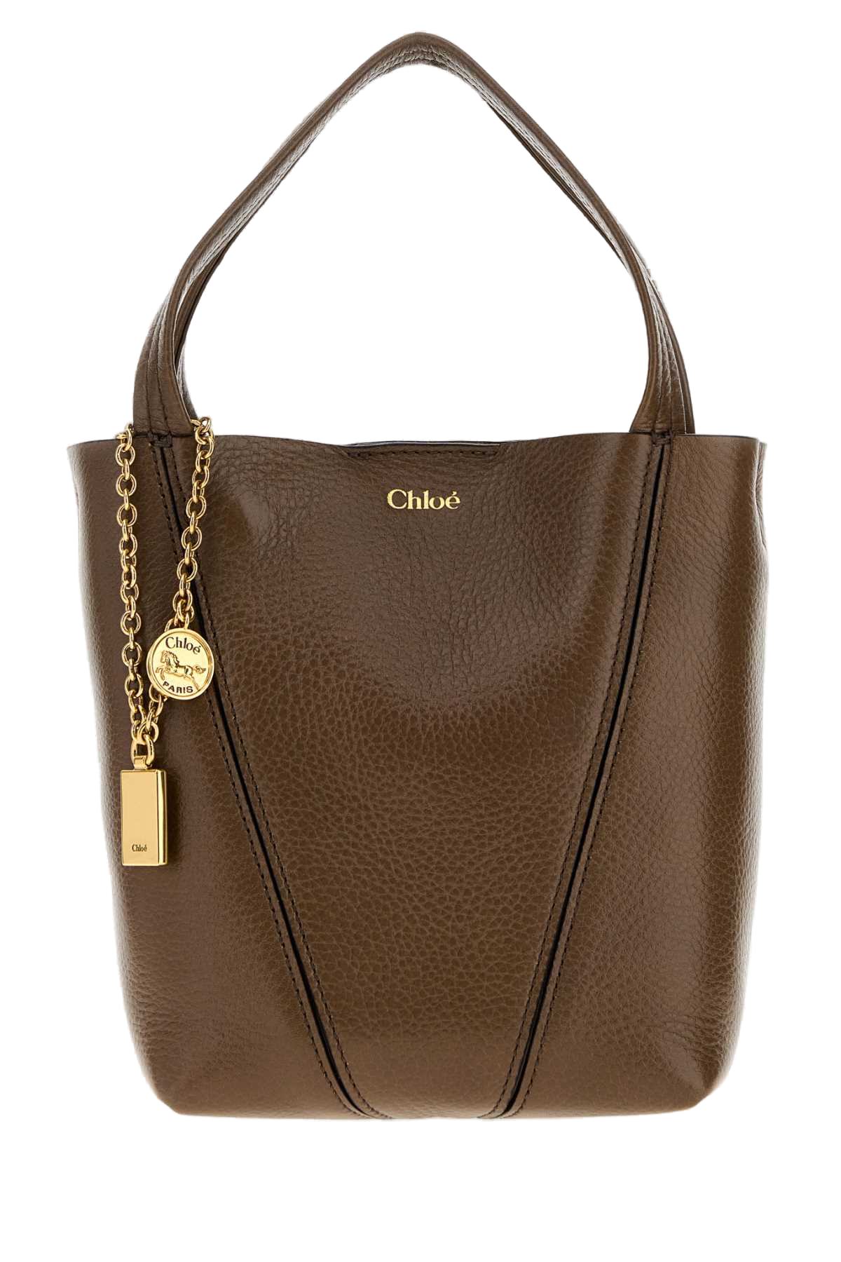 Chloé Spin Shoulder Bag — Brown