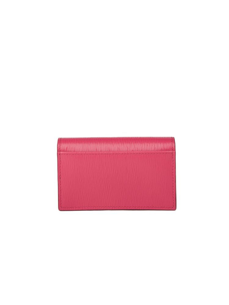 Prada Textured Calfskin Wallet — Pink