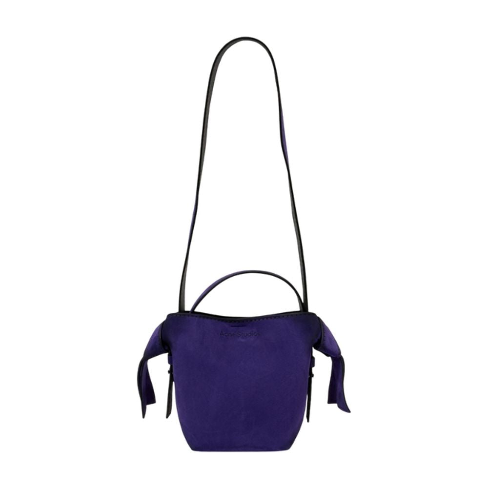 Acne Studios Calfskin Leather Shoulder Bag — Purple