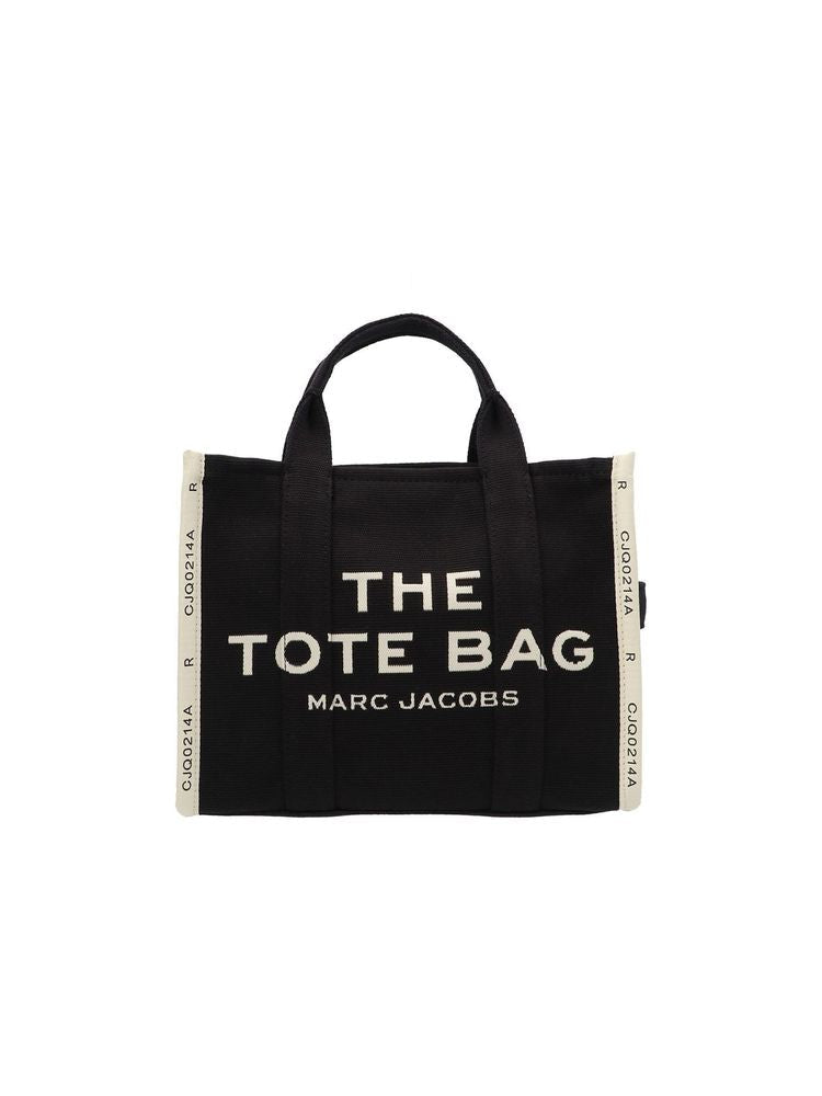 Marc Jacobs Logo-Print Canvas Tote Bag — Black Cotton