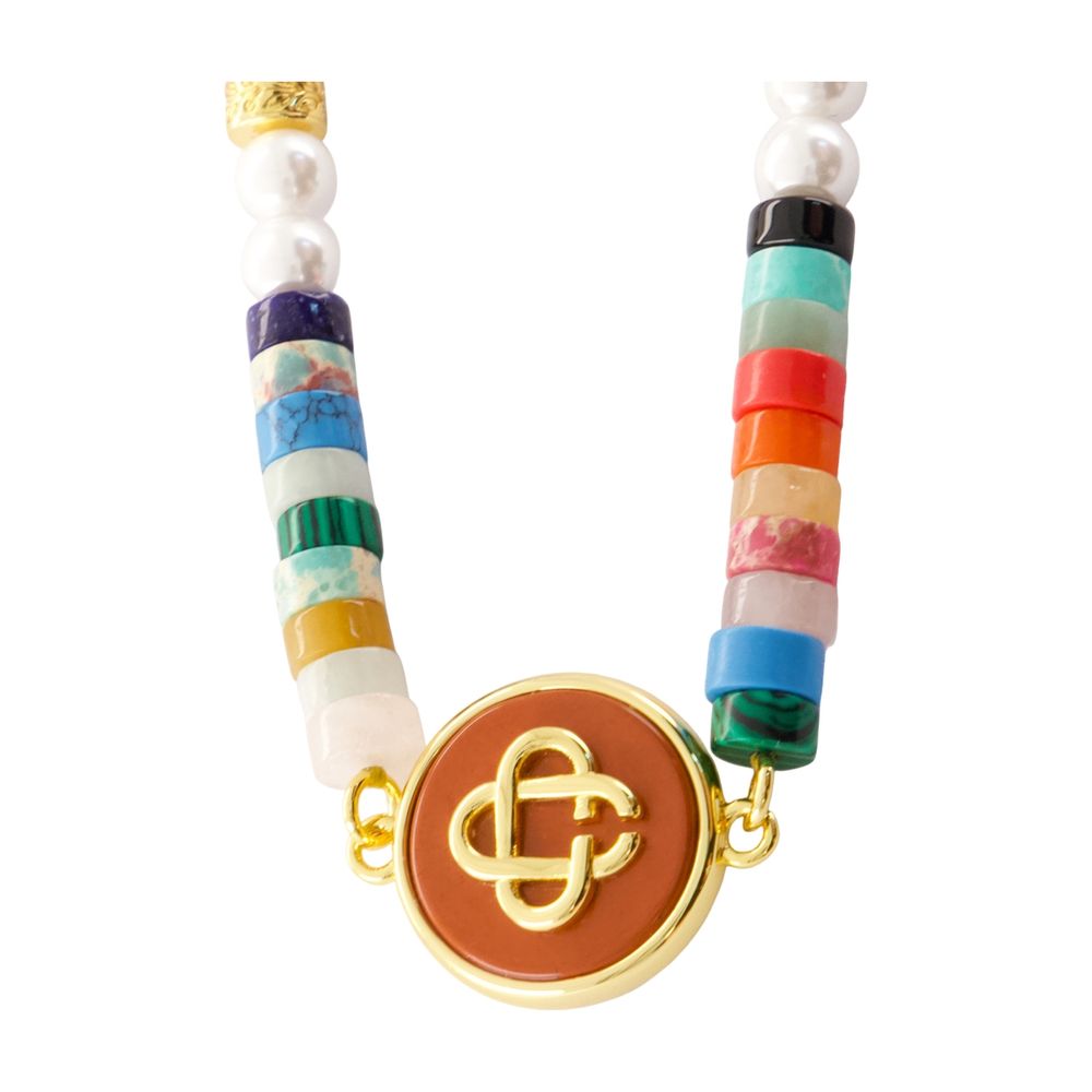 Casablanca Multi-Bead Necklace — Multicolor Metal Necklaces