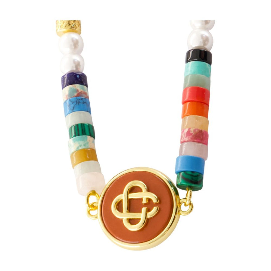 Casablanca Multi-Bead Necklace — Multicolor Metal Necklaces