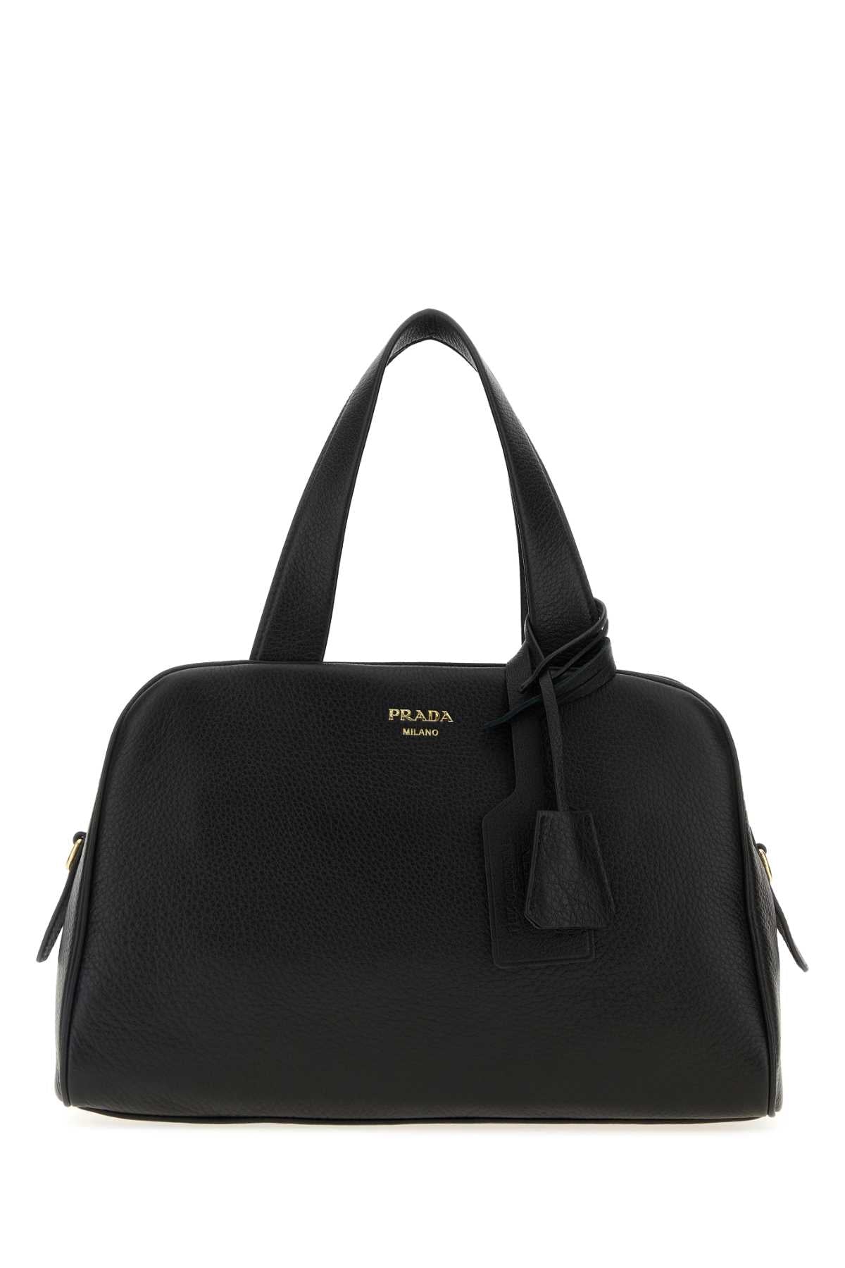 Prada Textured Leather Shoulder Bag — Black Cervuselaphusscot