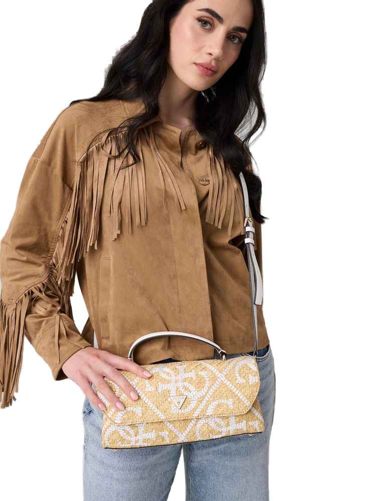 Guess Top Handle Bag — Beige Polypropylene