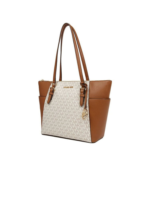Michael Kors Charlotte Tote Bag — Brown Polyvinyl Chloride