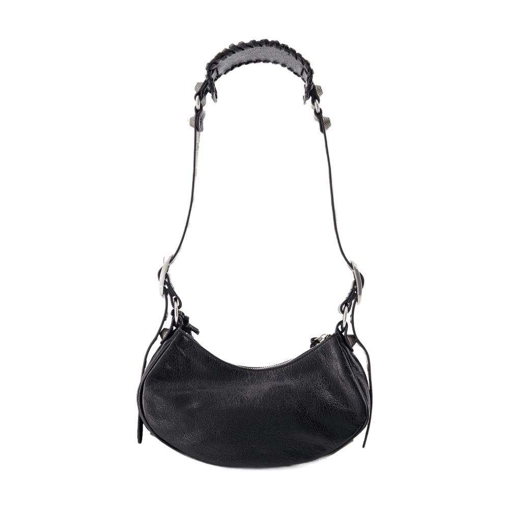 Balenciaga Lambskin Shoulder Bag — Black