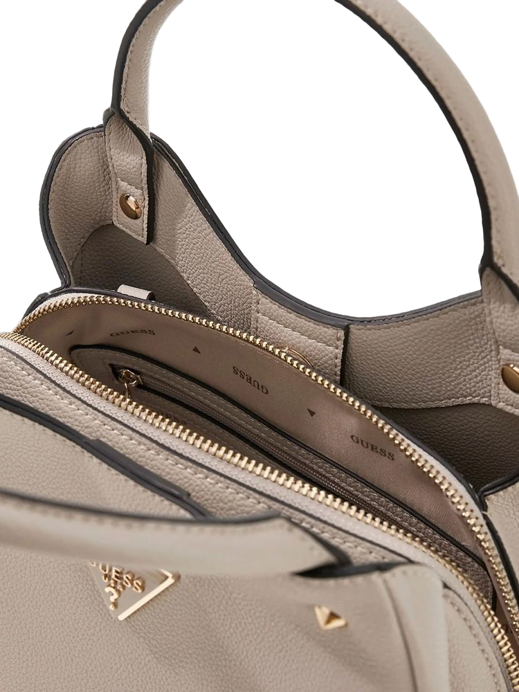 Guess Meridian Ii Hobo Bag — Taupe Polyurethane