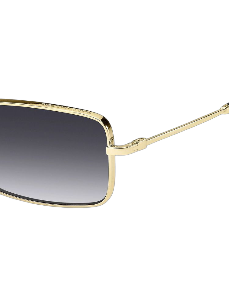 Marc Jacobs Metal Rectangle Frame Sunglasses — Gold