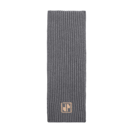Patou Wool Ribbed Scarf — Gray Scarfs