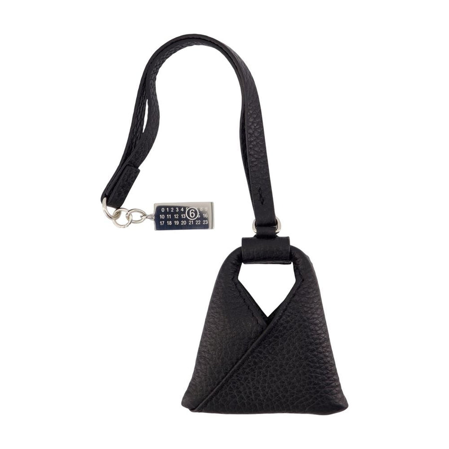 Mm6 Maison Margiela Textured Calfskin Mini Bag — Black