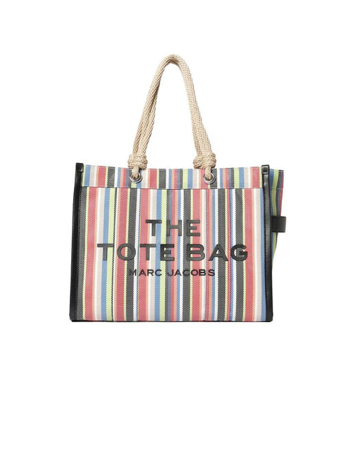 Marc Jacobs Striped Canvas Tote Bag — Multicolor Pvc