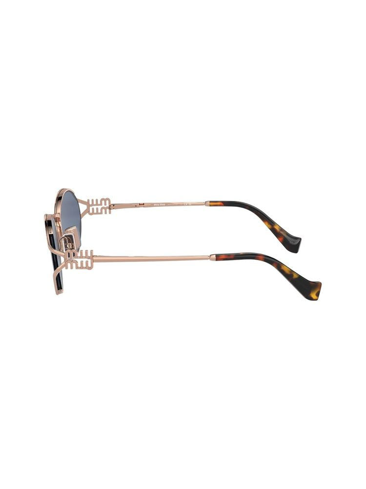 Miu Miu 52ys Logo Metal Sunglasses — Blue (other)