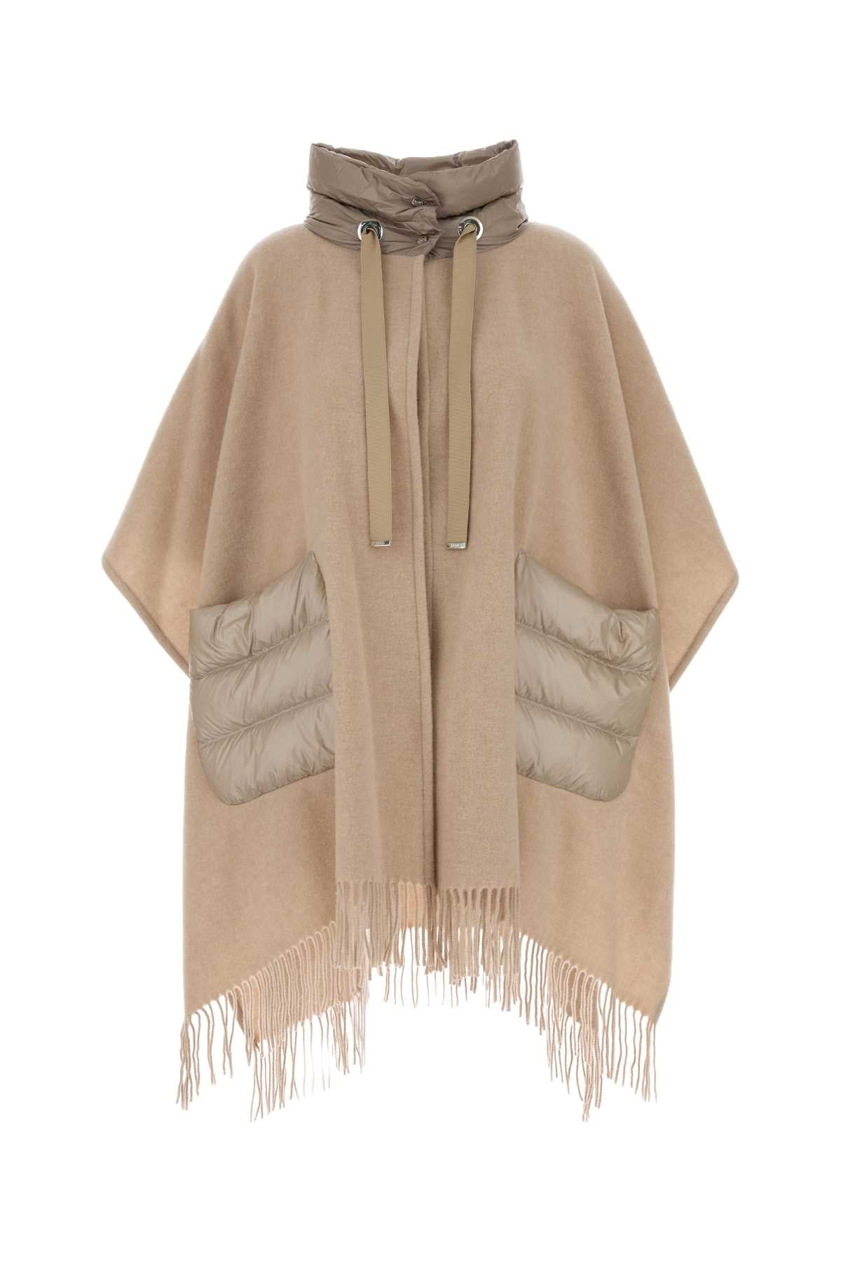 Herno Cappa Shawl — Beige Exterior: Wool Cashmere Shawls