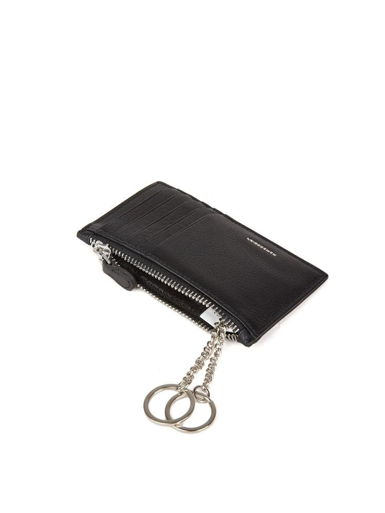 Momo Design Leather Zip Pouch Wallet — Black Genuine