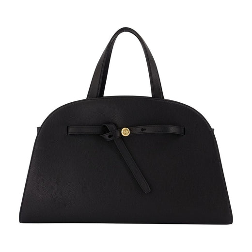Tory Burch Romy Bauletto Shoulder Bag — Black Calfskin