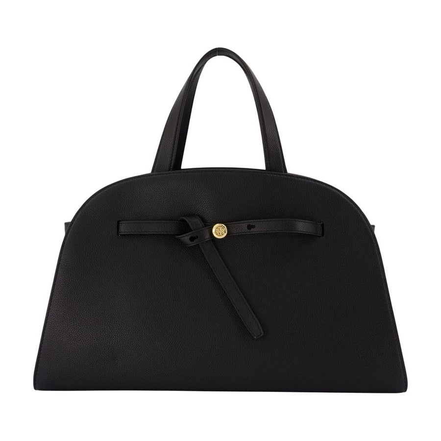 Tory Burch Romy Bauletto Shoulder Bag — Black Calfskin