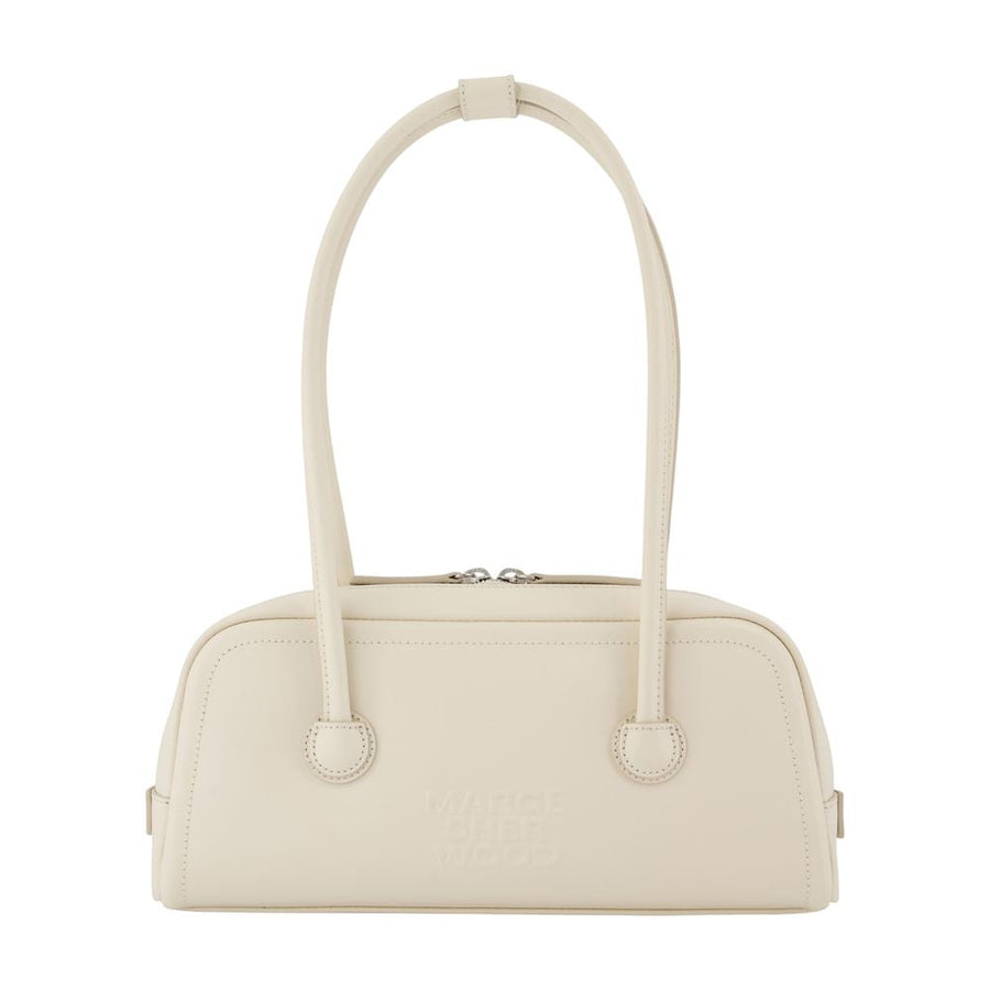 Marge Sherwood Structured Cowhide Shoulder Bag — Beige