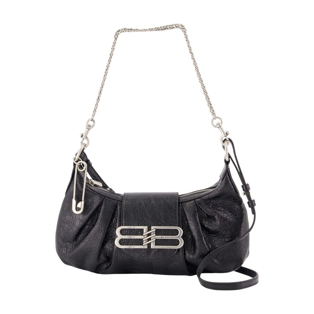 Balenciaga Shoulder Bag — Black Lambskin
