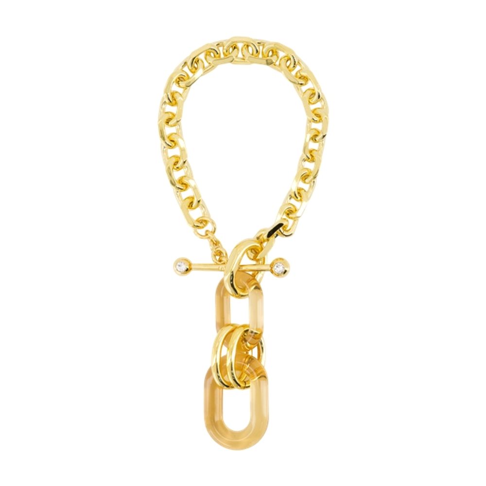 Rabanne Chain Link Necklace — Gold Synthetic Necklaces