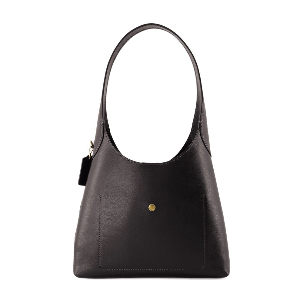 Coach Cowhide Leather Shoulder Bag — Black