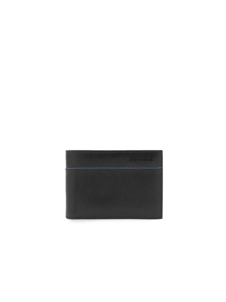 Piquadro B2 Revamp Card Case — Black Leather Cases
