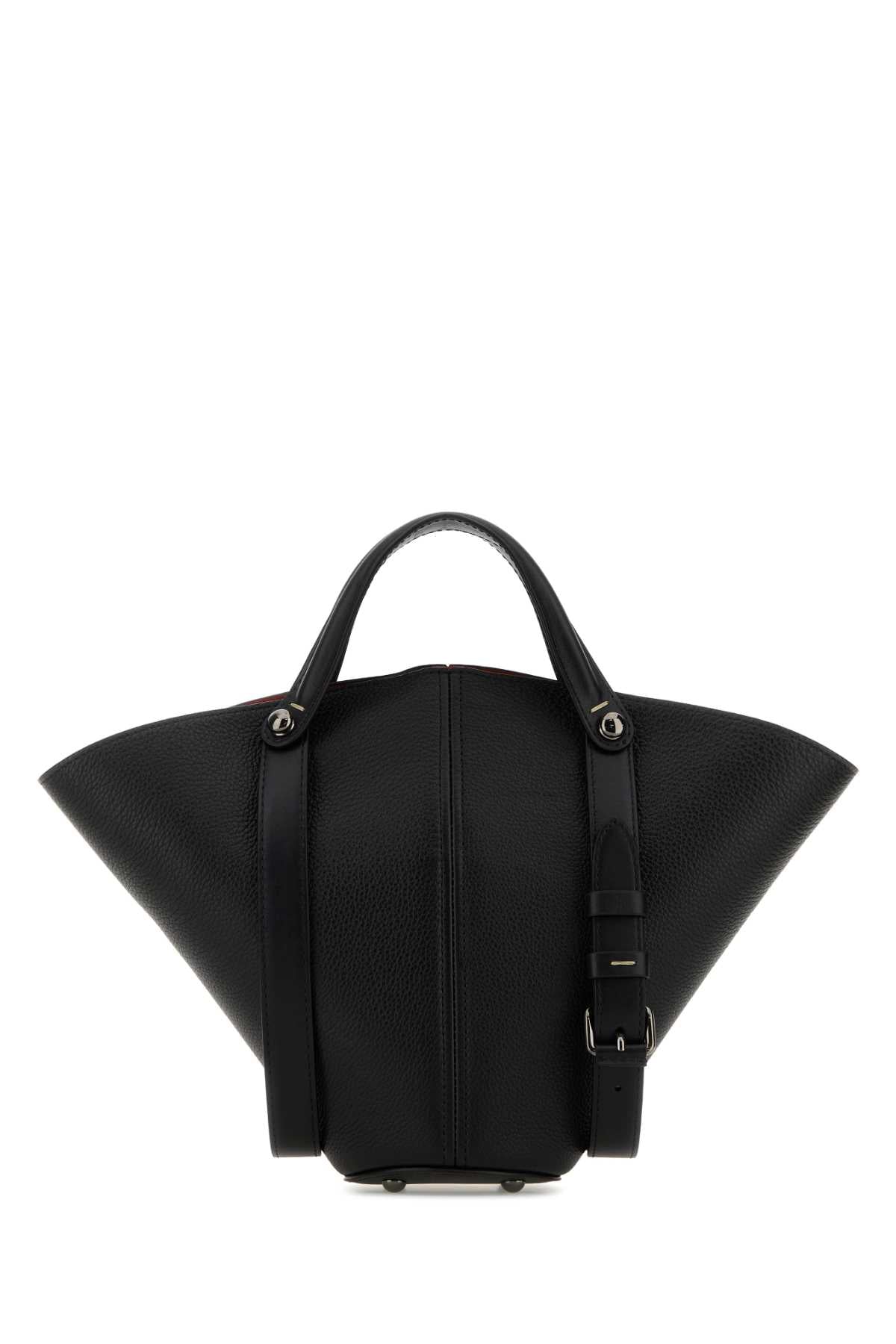 Maison Margiela Leather Wing-Flap Top Handle Bag — Black