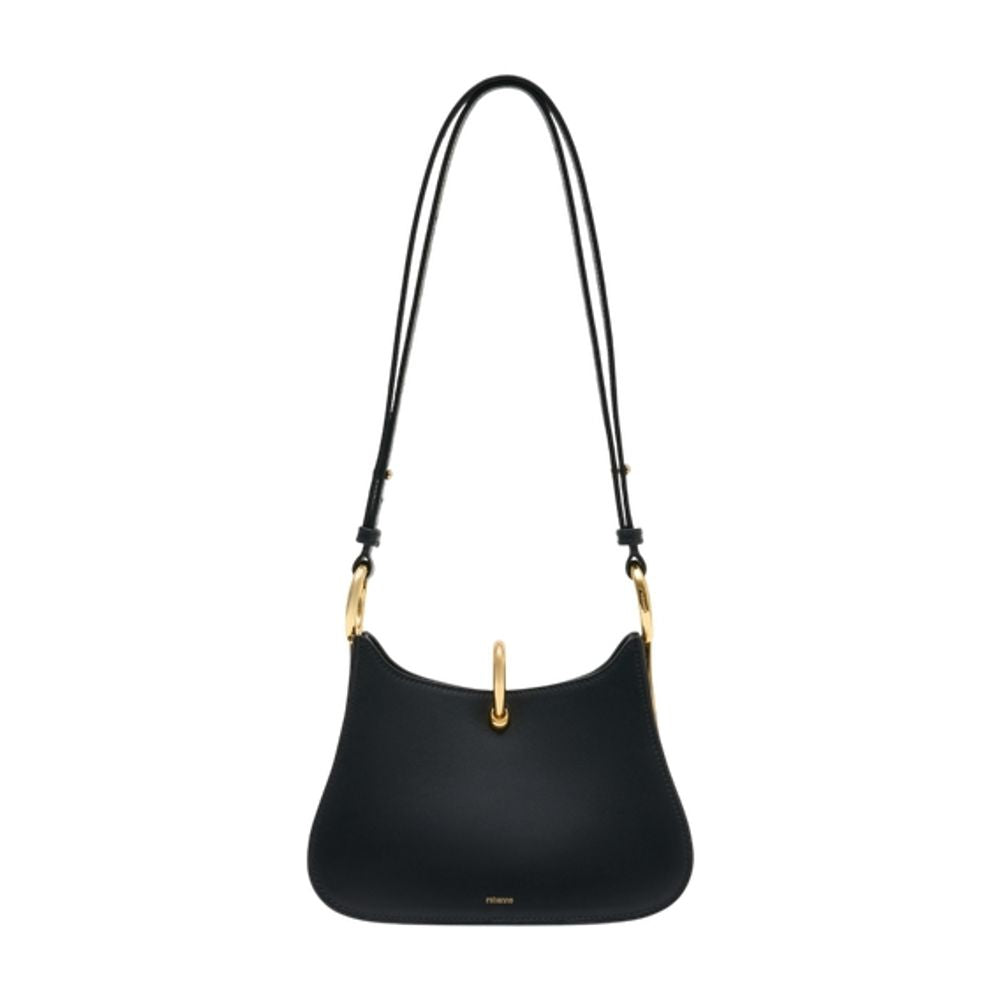 Rabanne Calfskin Shoulder Bag — Black