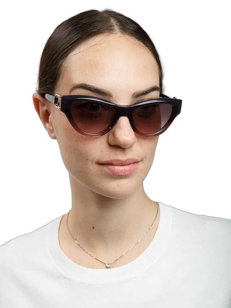 Furla Sfu982 Glossy Gradient Purple Acetate Sunglasses —