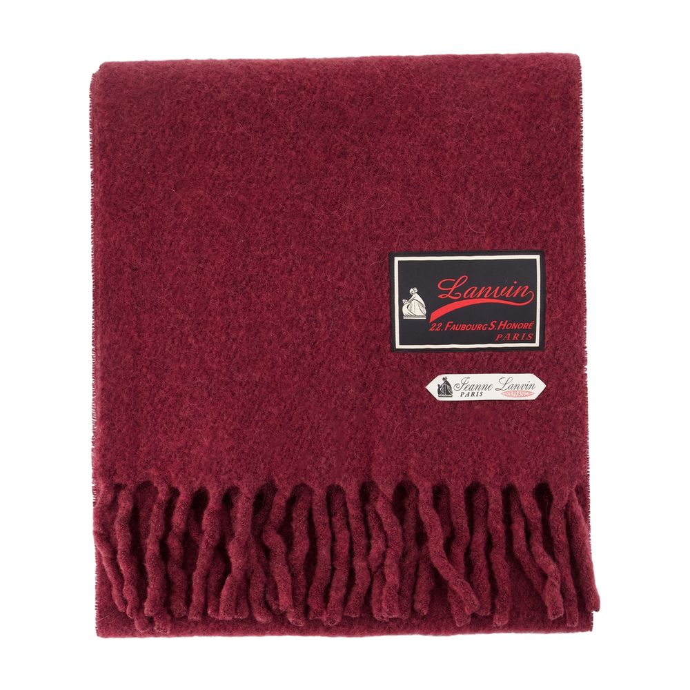 Lanvin Paris Scarf — Burgundy Wool Scarfs