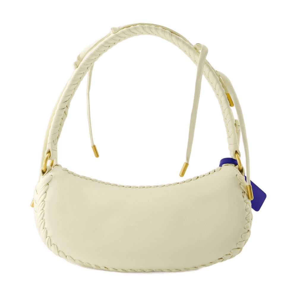 Off-White Edge Weaving Calfskin Shoulder Bag — Beige