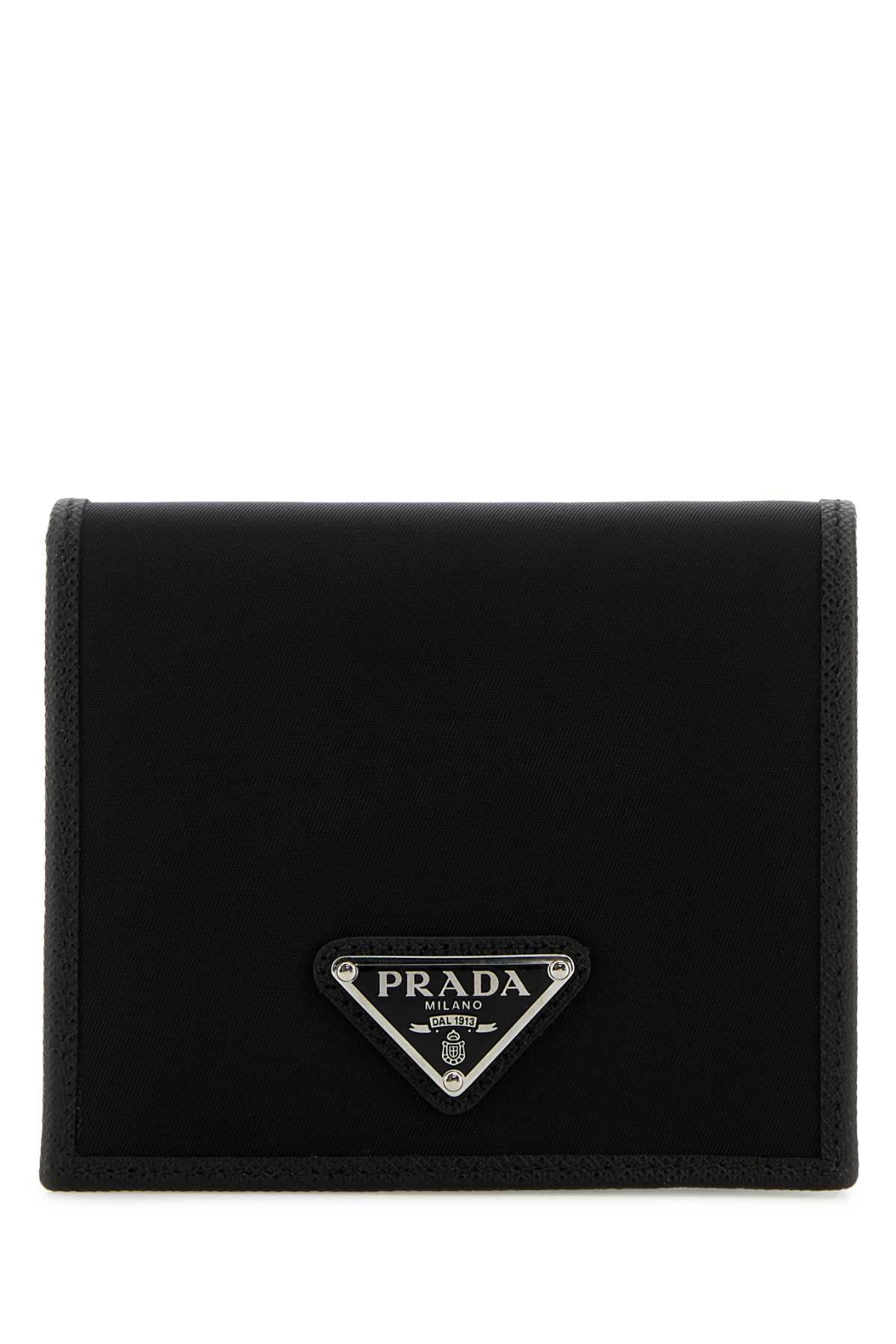 Prada Nylon And Leather Wallet — Black Poliammidericiclata-vitello