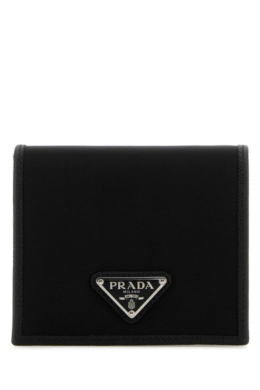 Prada Nylon And Leather Wallet — Black Poliammidericiclata-vitello