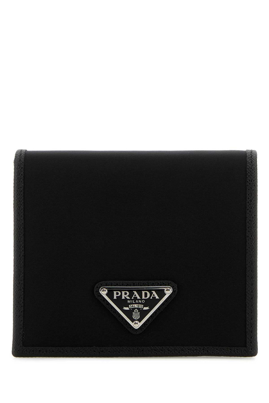 Prada Nylon And Leather Wallet — Black Poliammidericiclata-vitello