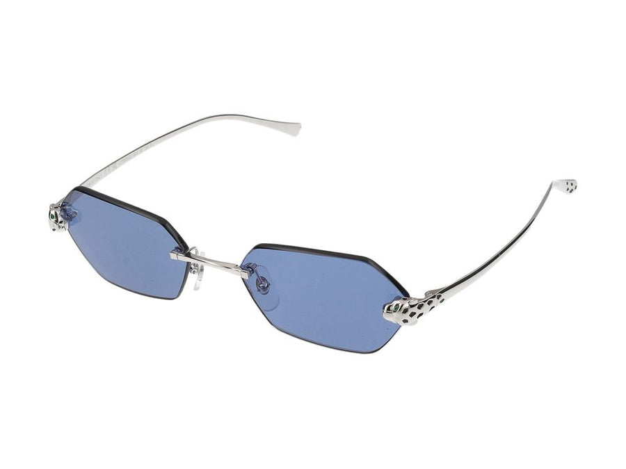 Cartier Ct0636s Rimless Metal Sunglasses — Silver