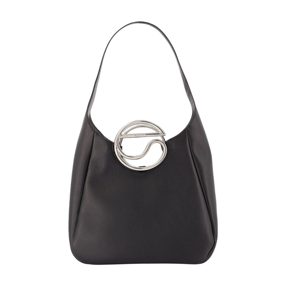 Coperni C Shopper Shoulder Bag — Black Cowhide
