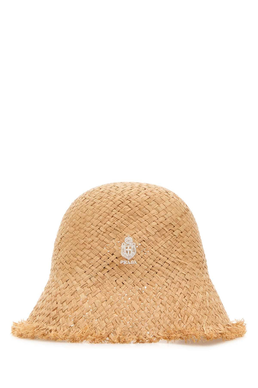 Prada Hat Raffia Baseball Cap — Beige Caps