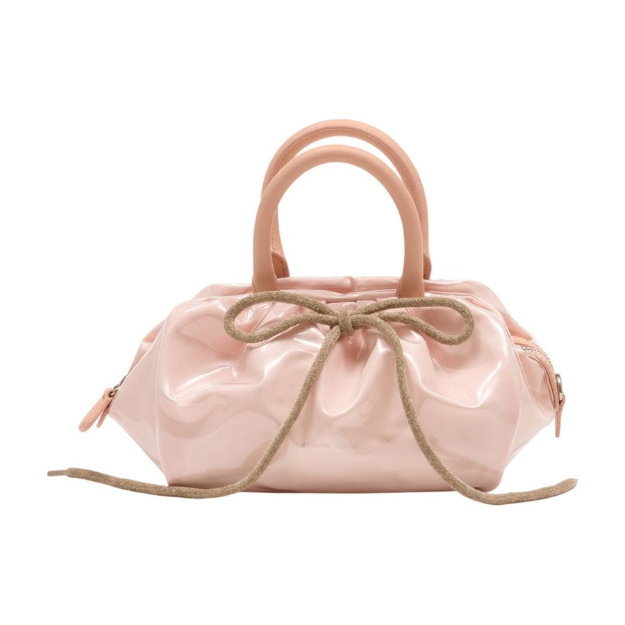 Simone Rocha Gathered Synthetic Top Handle Bag — Pink