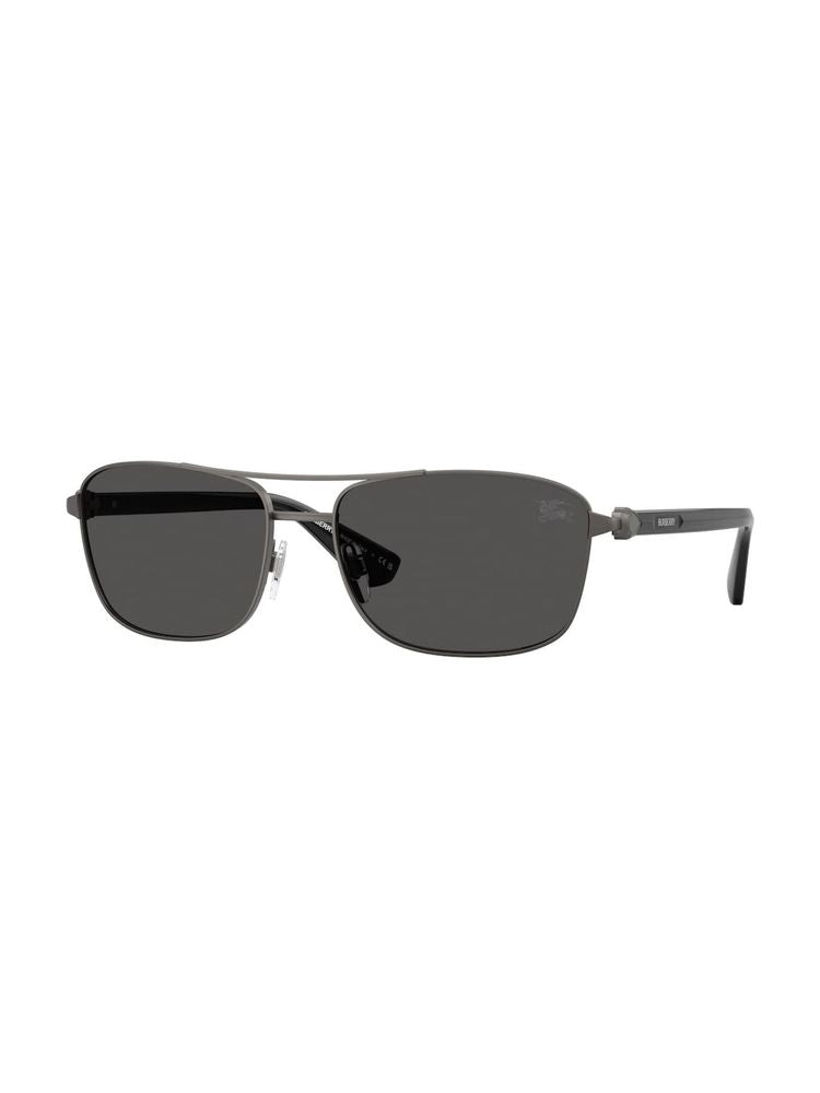 Burberry 0be3163 Metal Rectangle Sunglasses — Gray Frame