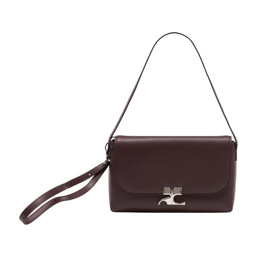 Courrèges Shoulder Bag — Burgundy Cowhide