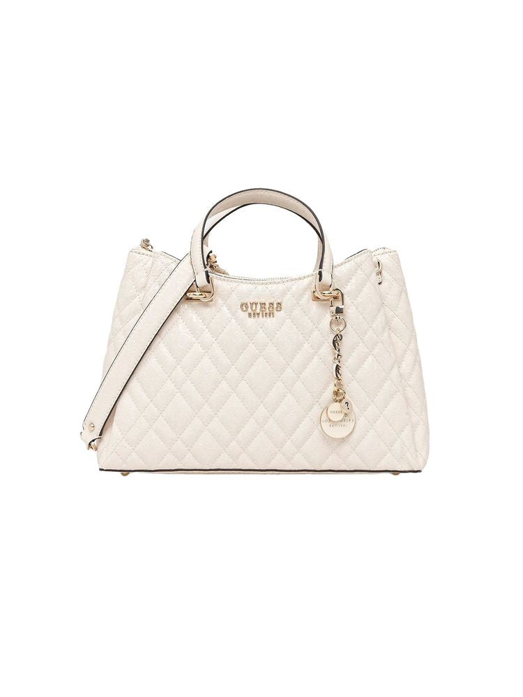 Guess Isemay Gfriend Shoulder Bag — White Polyurethane